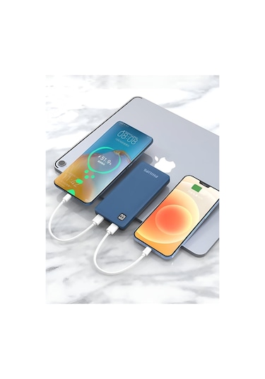 Philips 10000 Mah 22.5W USB Ve Type-C PD Üç Çıkışlı Led Göstergeli Powerbank