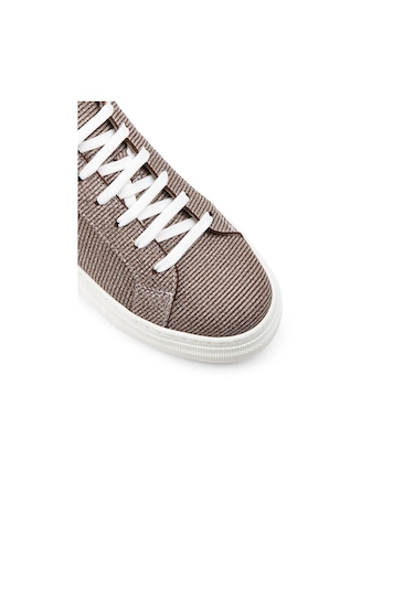 Deery Hakiki Deri Vizon Rengi Sneaker Kadın Ayakkabı - Z1681Zvznc05 Vizon