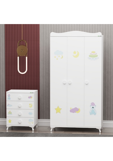 Yıldız 3 Kapaklı Dolap Ve Şifonyer- Uykucu