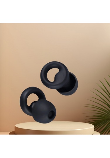 Gürültü Önleyici Kulak Tıkacı - Siyah Silikon, 1 Çift