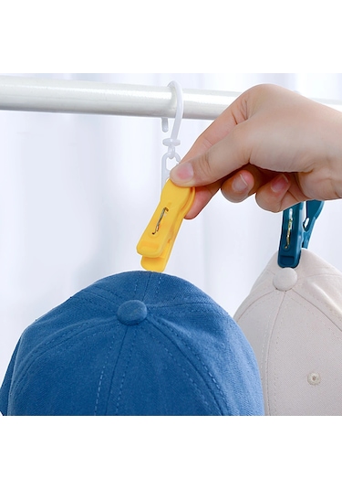 Sarı Elbise Çorap Asın Klip Şapka Askısı Dönebilen Dayanıklı Havlu Mandal Çeşitli Eşyalar Kanca Ev Bahçe Çamaşır Depolama Klip Dolap Organizatör