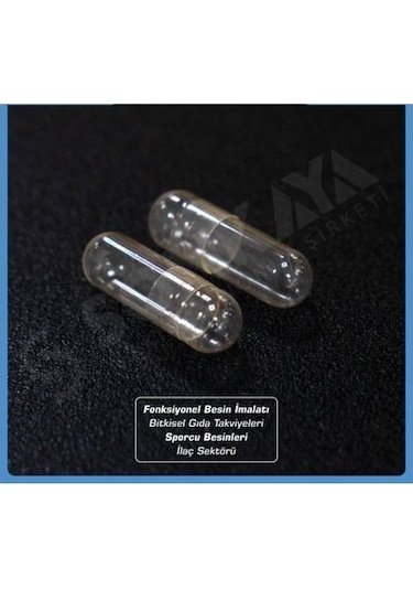 Boş Ilaç Kapsülü % 100 Naturel Helal 50 Adet 1000Mg