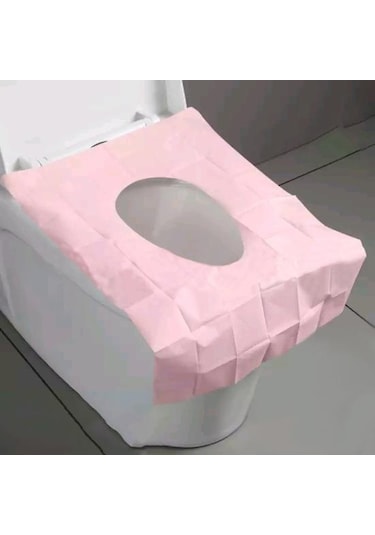 Pembe 10 Adet Klozet Kapağı Yıkanabilir Biyobozunur Lazımlık Eğitimi Kamu Tuvalet Kağıt Tuvalet Astarı