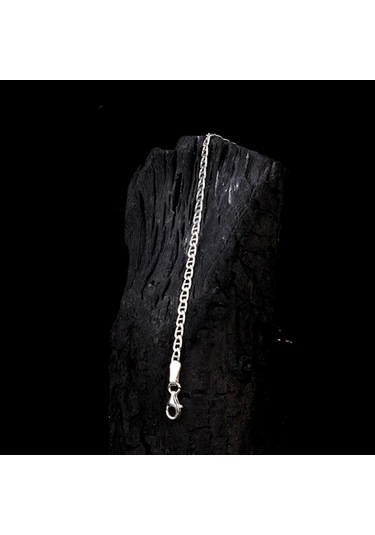 925 Ayar Gümüş Barlı Zincirli Erkek Bileklik Çok Renkli