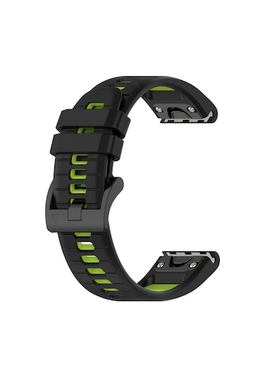 Sones Garmin Instinct Crossover Solar 22mm Spor İki Renkli Silikon Saat Kordonu İçin