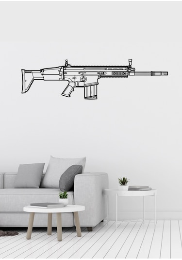 Fn-scar Figürlü Dekoratif Metal Duvar Süsü
