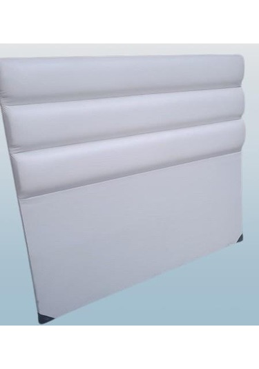 Başlık Dk Tek Kişilik 100'lık Model Suni Deri Beyaz Kumaş Yatay Dilimli El Yapım