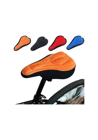 Fochsia Mavi Stil 3d Jel Bisiklet Koltuk Yastığı Yumuşak Bisiklet Koltuk Kılıfı Rahat Köpük Ko Altın