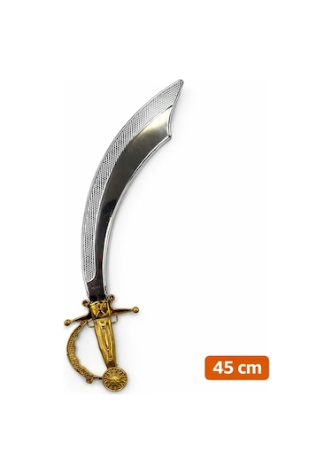 Parlak Metal Görünümlü Plastik Korsan Kılıcı 45 Cm