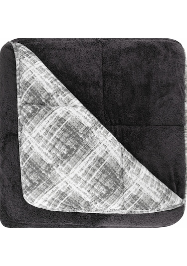 Battal Wellsoft Yorgan Çift Taraflı Yastık Kılıflı 215x235 Cm Siyah