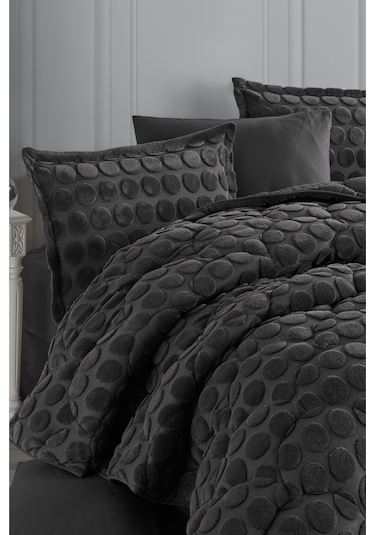 Nordqueen Wellsoft Jakarlı Çift Kişilik Uyku Seti Perle Antrasit