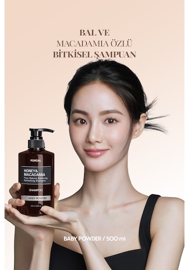 Kırılma Karşıtı Besleyici Bakım Şampuanı Kundal Honey & Macadamia Nature Shampoo 500ml Baby Powder