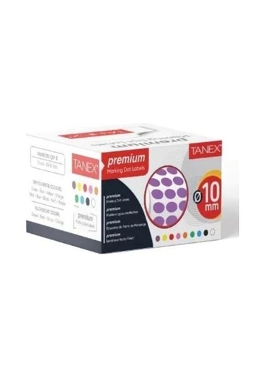 Tanex Nokta Etiket 10mm 1cm 5000li Mor - 2 Adet