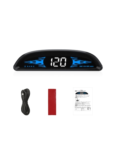 Maiyame Araç Hud Göstergesi G2: Gps+beidou Çift Mod, Hız/saat/yön/istasyon, Hız Ve Yorgunluk Alarmı, Otomatik Parlaklık, Km/mil Dönüşümü