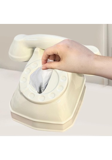 Homyl Ev Oturma Odası Tuvalet Için Mendil Kutusu Kapağı Beyaz