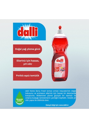 Dalli Elde Yıkama Sıvı Bulaşık Deterjanı Orman Meyveli 1 L