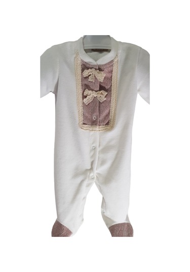 Dantel Detaylı Lüx Kız Bebek Kadife Tulum Çok Renkli