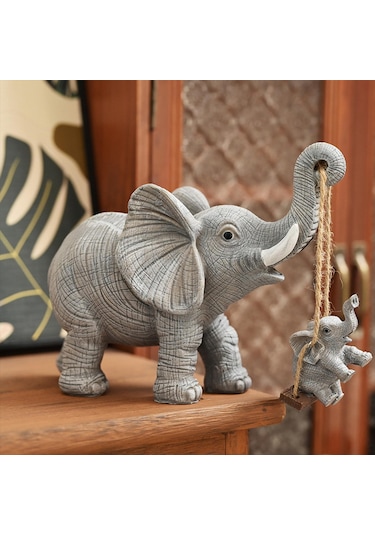 Suntek Fil Heykeli Orta Parça Masa Süsü Düğün Masası 17cmx13,5cm