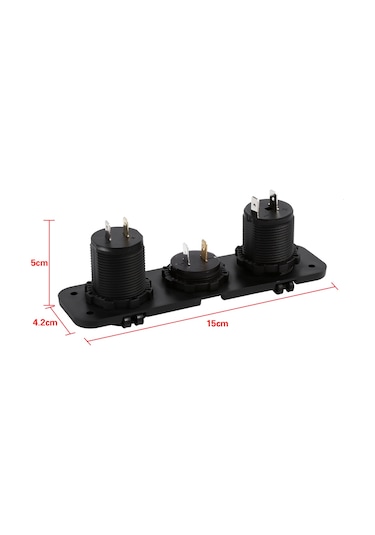 Xiyyadms 12v-24v Araç Usb Şarj Cihazı: İki Usb Port, Dijital Voltmetre, Sigara Ateşleyici Yuva Ve Mavi Led Işık