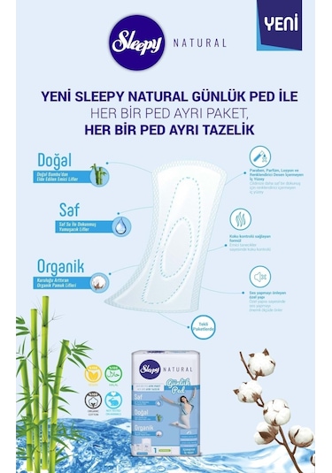 Sleepy Natural Günlük Ped Normal 40'lı X 5 200 Adet