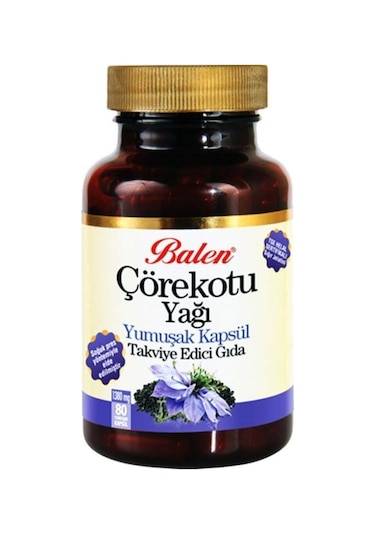 Çörekotu Yağı 80 Kapsül 1380 Mg. Çörek Otu Soğuk Sıkım