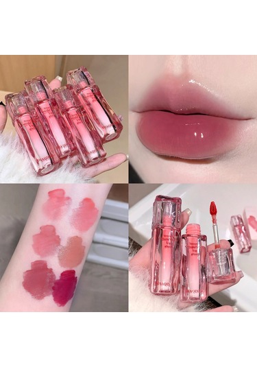 Su Parlatıcı Ayna Dudak Sır Nemlendirici Dolgun Dudaklar Renkli Bardağa 02 3ml Pembe