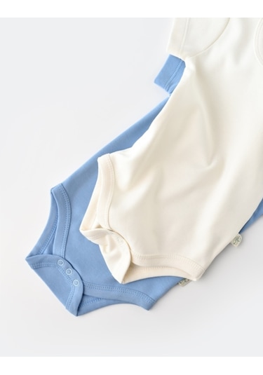 BabyCosy Organik 2li Kısa Kollu Badi Csy3021 001