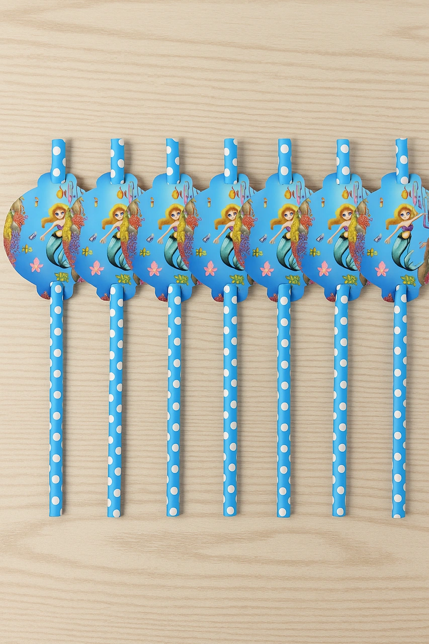 Pipet Deniz Kızı 6 Lı Paket Doğum Günü Eğlencesi +3