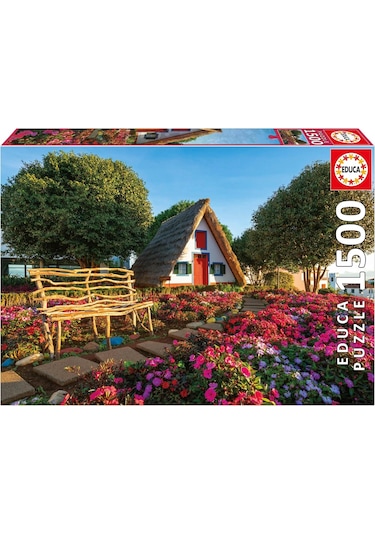 Educa 1500 Parça Portekiz Madeira Adası Puzzle - 19938 - Santana Madeira
