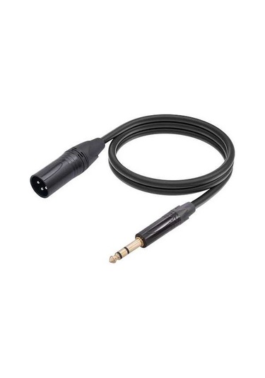 Besthome1 Profesyonel 6.35mm Trs Erkek - Xlr Dişi Mikrofon Kablosu, 1m, Çift Ekranlı, Fantezi Güç Desteği