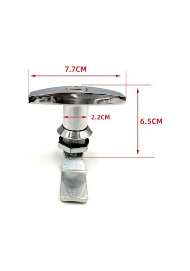 Homyl Anahtarlı T Şeklinde Saplı Kilit Çinko Alaşımlı