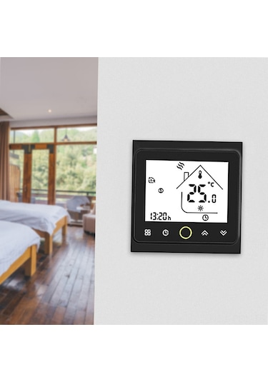 Padalink Siyah Akıllı Su Isıtma Termostatı - Ev Sıcaklığı Kontrol Cihazı