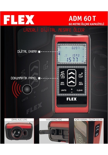 Flex ADM 60-T Lazer Dijital Lazermetre
