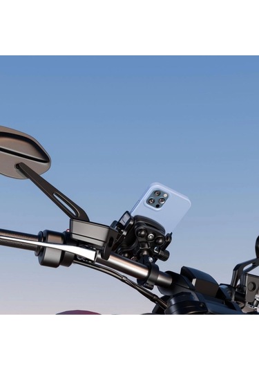 Moto Yc Telefon Tutucu Gidon 4 Yastıklı Titreşim Modüllü