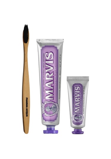 Pharma Acqua Bambu Diş Fırçası Marvis Jasmin Diş Macunu 2'li 85 ml + 25 ml