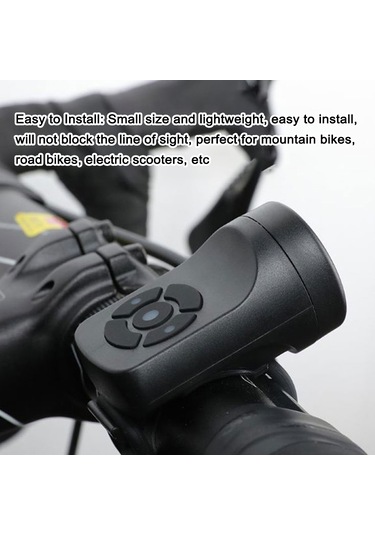 Bisiklet Çan 120db Yüksek Sesli Elektrikli Bisiklet Y25838 Siyah Siyah