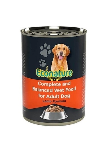 Econature Kuzu Etli Konserve Köpek Maması 400 G