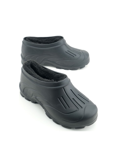 Gezer Erkek Kışlık İçi Peluşlu Çıkarılıabilir Rahat Taban Kısa Eva Kar Bot Siyah