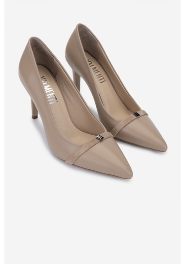 Valmenti Kadın Hakiki Deri Bej Topuklu Ayakkabı 1027 252 Bn Ayk Y25 Nude Dr Bej