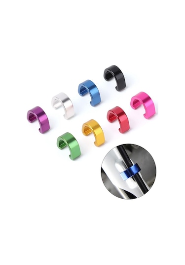 Kırmızı 6 Adet/12 Adet Mtb Bisiklet Fren Kablosu/attırıcı Hattı Kasa Alüminyum Alaşı Şeklinde Toka Klipsler Bisiklet Aks. 56373341 Kırmızı