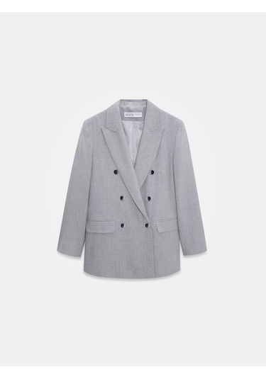 Dilvin 60783 Kruvaze Blazer Ceket-gri Gri