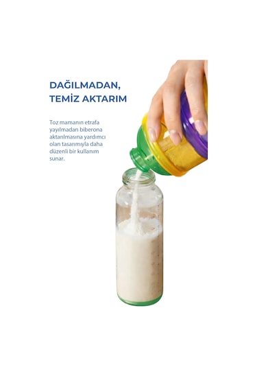 Babyjem - Katlı Toz Mama Kabı Renkli