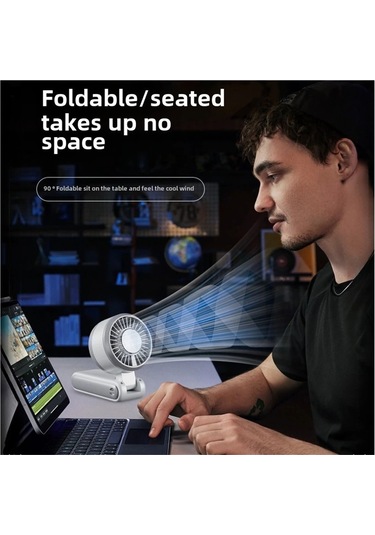 Jialan Usb Şarj Edilebilir Kablosuz El Fanı 5 Seviye Yüksek