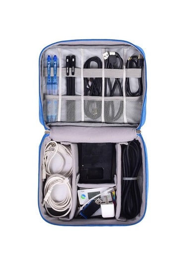 Mor Elektronik Organizatör Seyahat Evrensel Kablo Düzenleyici  Kindle, Akıllı Telefon, Kablo, Şarj Cihazı İçin Gadget Dişli Kutuları