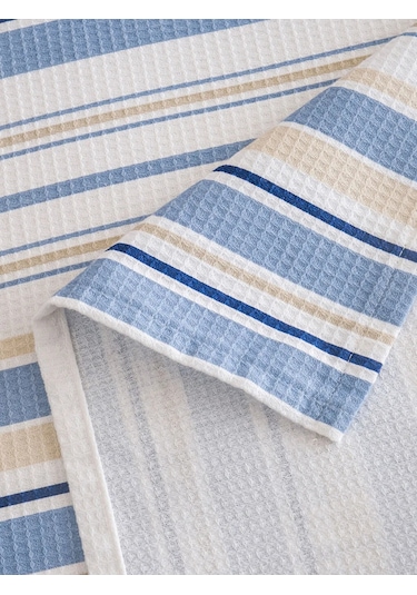 Karışık Çizgili Tek Kişilik Pike 160x220 Cm Çok Renkli