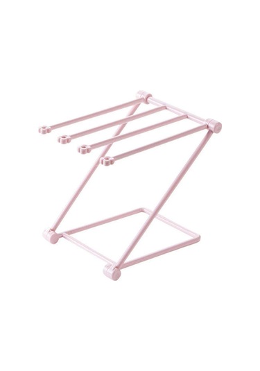 Ganzhoushop Katlanabilir Kurutma Askısı, Çok Kancalı Askılı Yerden Tasarruf Sağlayan İç Mekan Çamaşır Düzenleyici Havlular İçin Giysilerpembe Çok Renkli