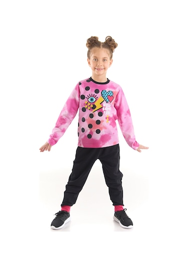 Denokids Mshb&g Retro Batik Kız Çocuk T-Shirt Pantolon Takım