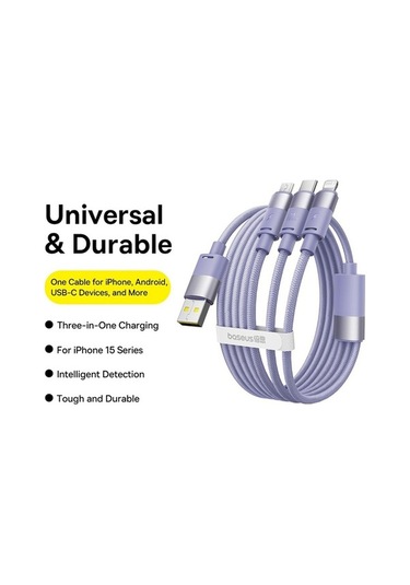 Pazly Veri Usb'ye, Usb'den Type-c Starspeed Şarj Pin, Mikro Kablosu İphone Uyumlu İçin Hızlı Baseus 8 7,5w 100w 1,5m Xo