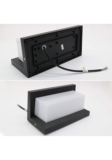 Elektrikle Çalışır, 30 Watt 3200 Kelvin İç Ve Dış Mekan Aplik, Bahçe, Kapı Girişi, Balkon Armatürü Siyah