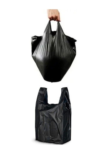Siyah Poşet Kalın Küçük Boy 5 Kg Hışır Atlet Poşet